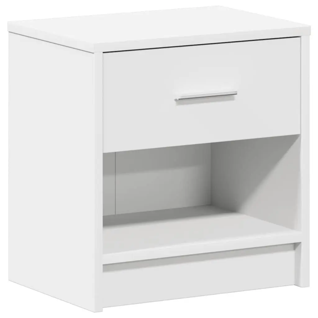 Black Bedside Cabinets 2-Piece Set with Drawer