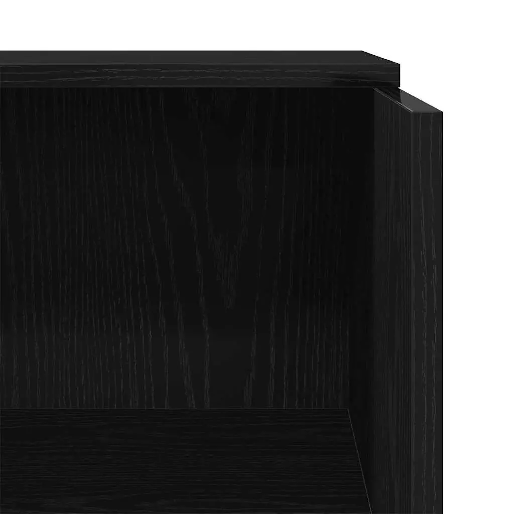 Black Reception Desk with Counter and Storage