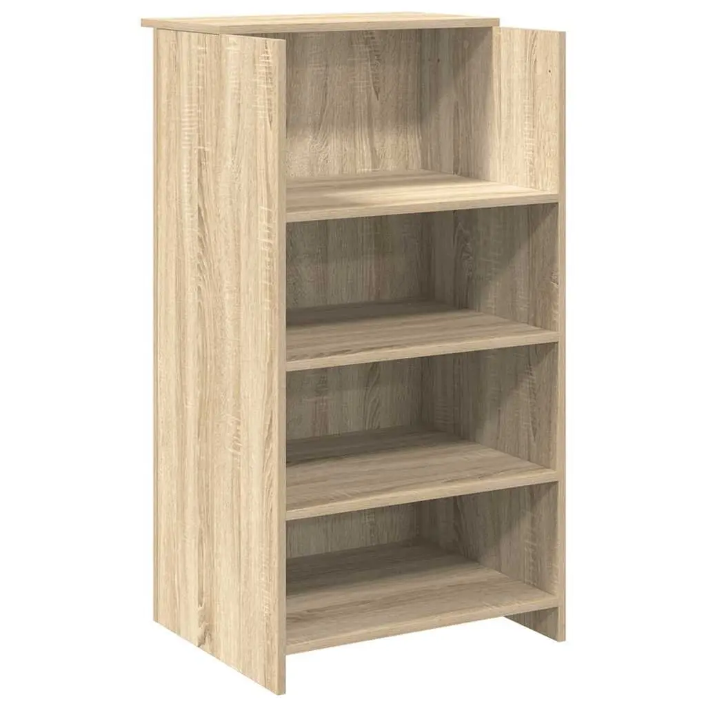 Brown Engineered Wood Reception Desk 55x50x103.5cm