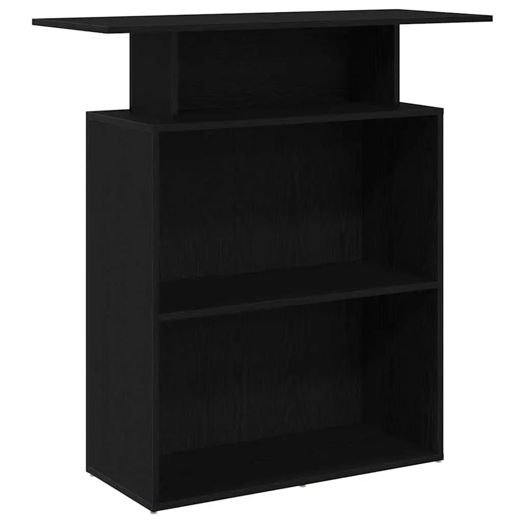 Black Reception Desk 100x40x104 cm for Offices