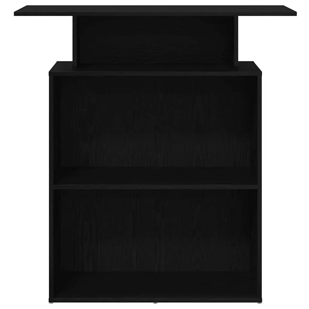 Black Reception Desk 100x40x104 cm for Offices