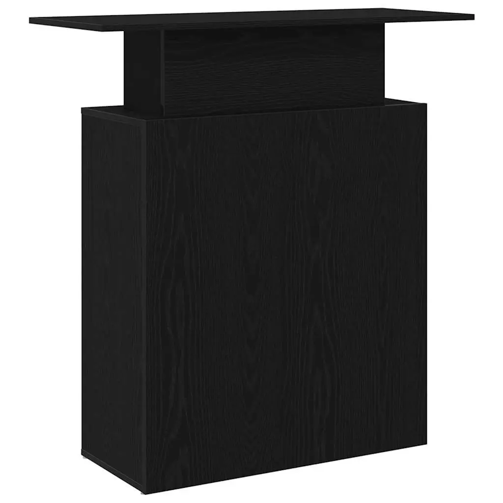 Black Reception Desk 100x40x104 cm for Offices
