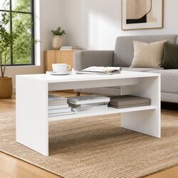TV Cabinet White 60x40x40 cm Engineered Wood Shelf Media Storage Unit