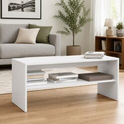 Durable White TV Cabinet 100x40x40 cm for Storage