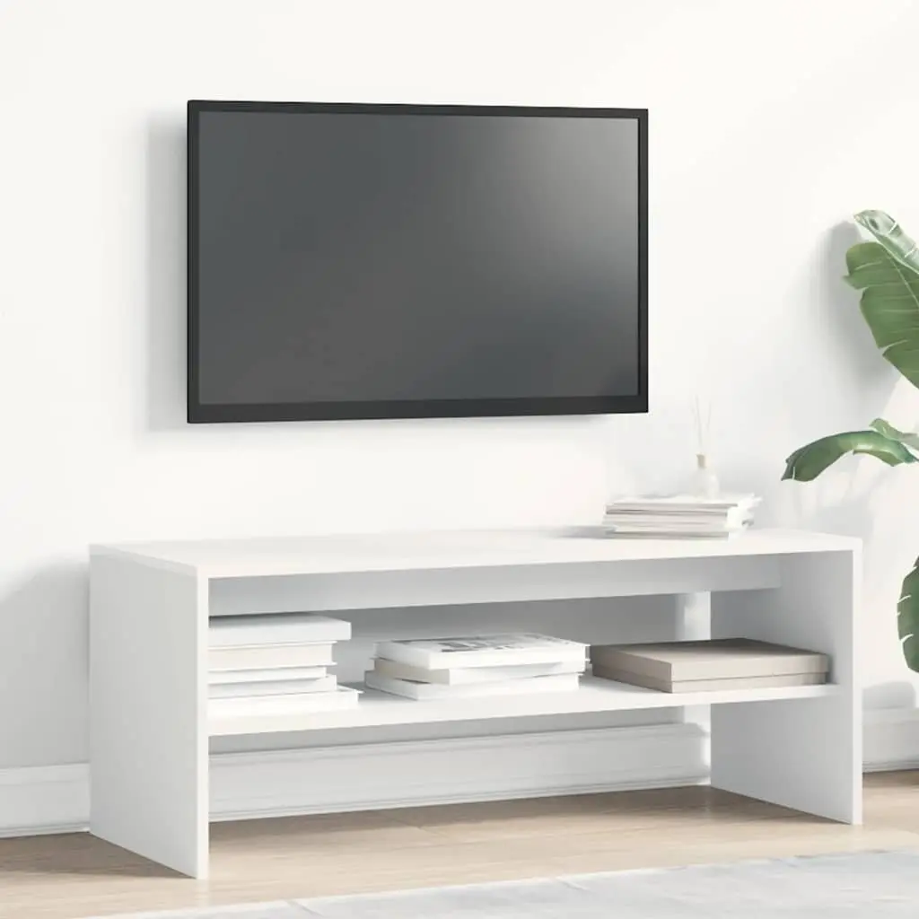 White TV Cabinet 100x40x40 cm for Storage