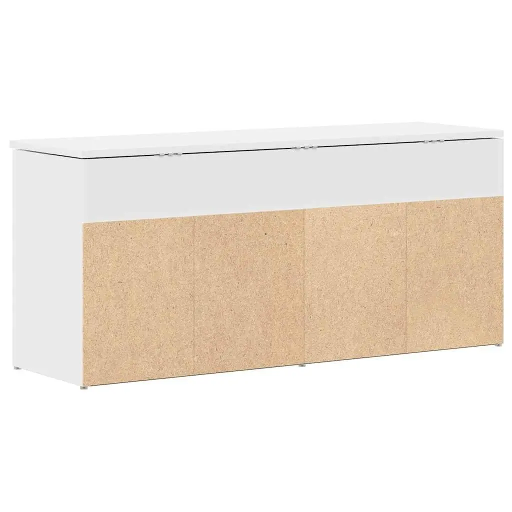White Shoe Bench with Storage for Entryway