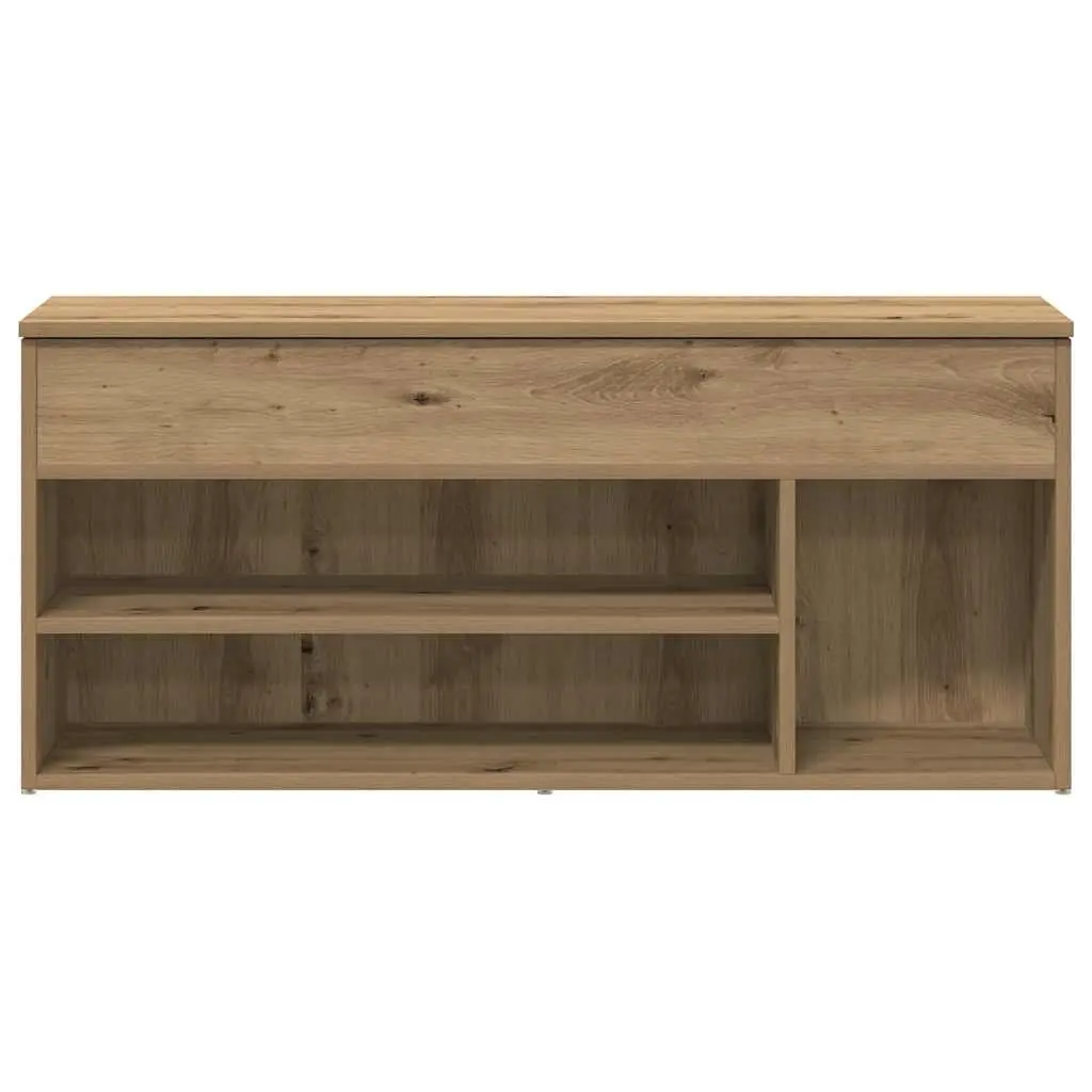 Shoe Bench Engineered Wood 102x30.5x45cm Brown