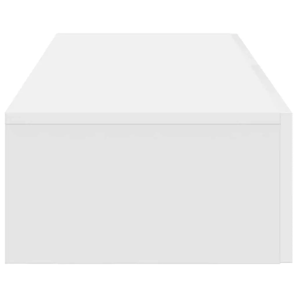 Wall Shelf with Drawers White Floating Storage Cabinet Organiser Bedroom Living