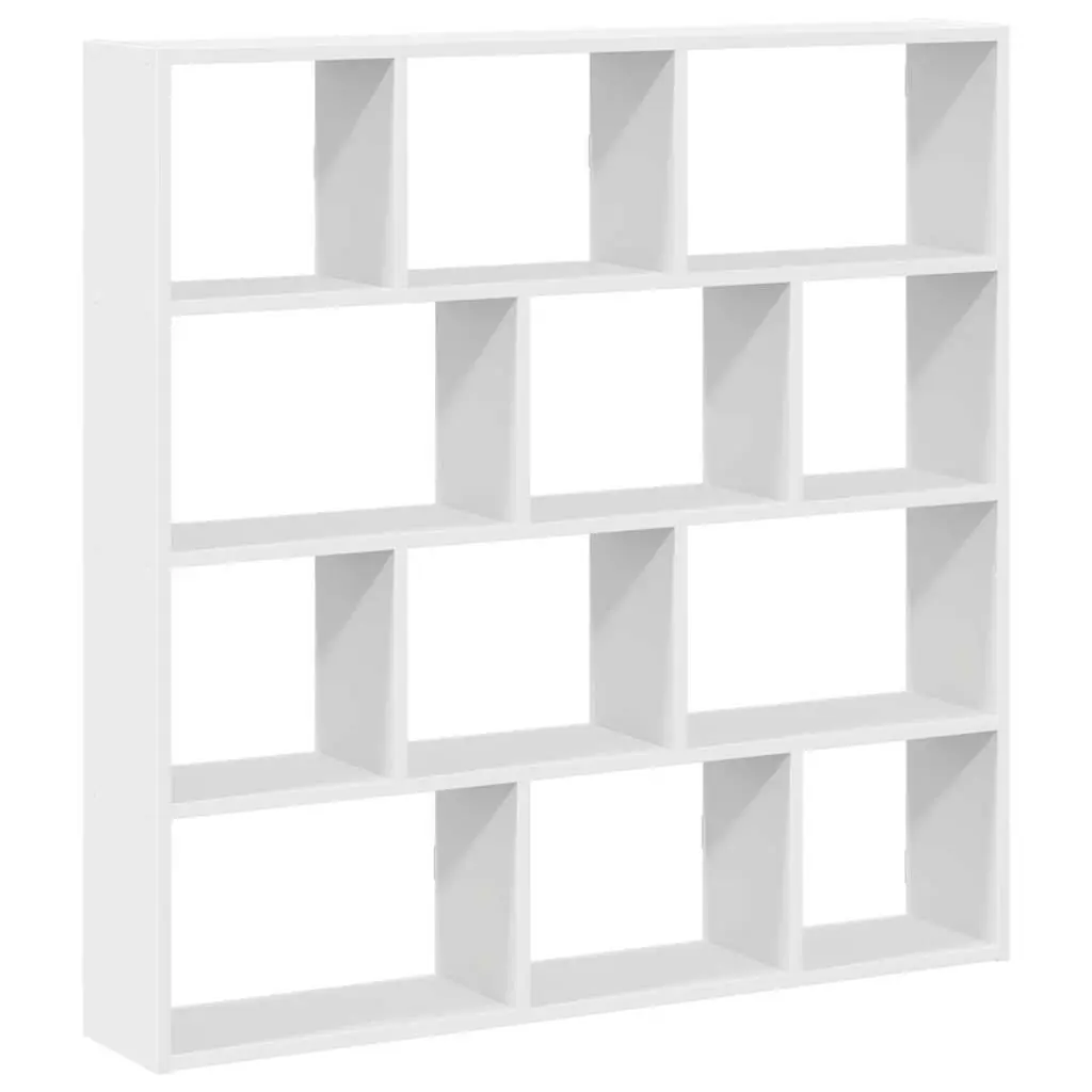 White Floating Cube Shelf with 12 Compartments