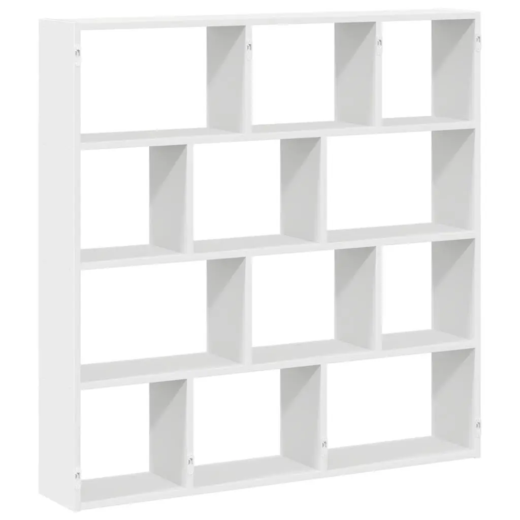 White Floating Cube Shelf with 12 Compartments