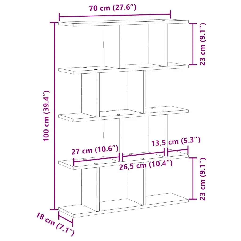 White Floating Cube Shelf with 15 Compartments