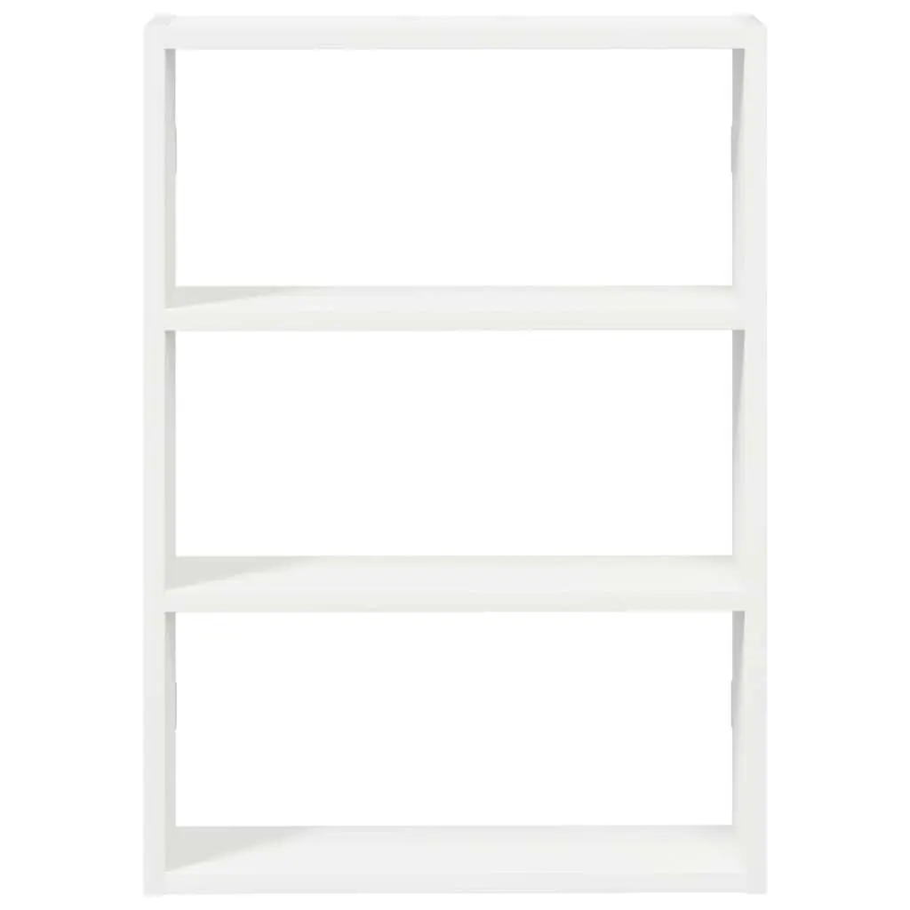 Wall Shelf White Floating Storage Organiser Engineered Wood 43x9x60cm Home Decor