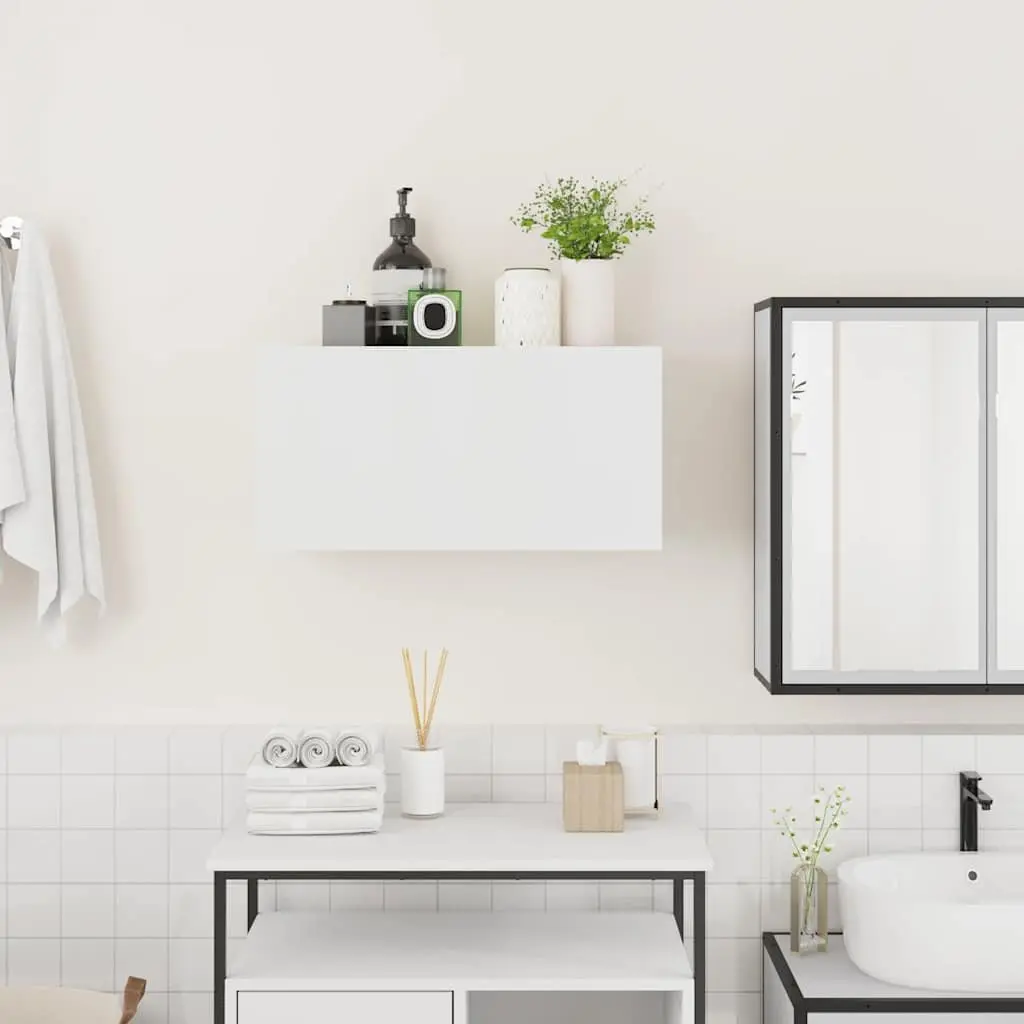 Bathroom Cabinet Engineered Wood 60x25x30 cm White