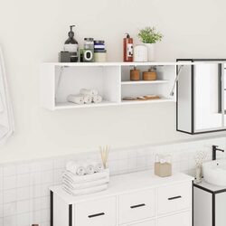 High-Quality White Bathroom Wall Cabinet 100x25x30 cm