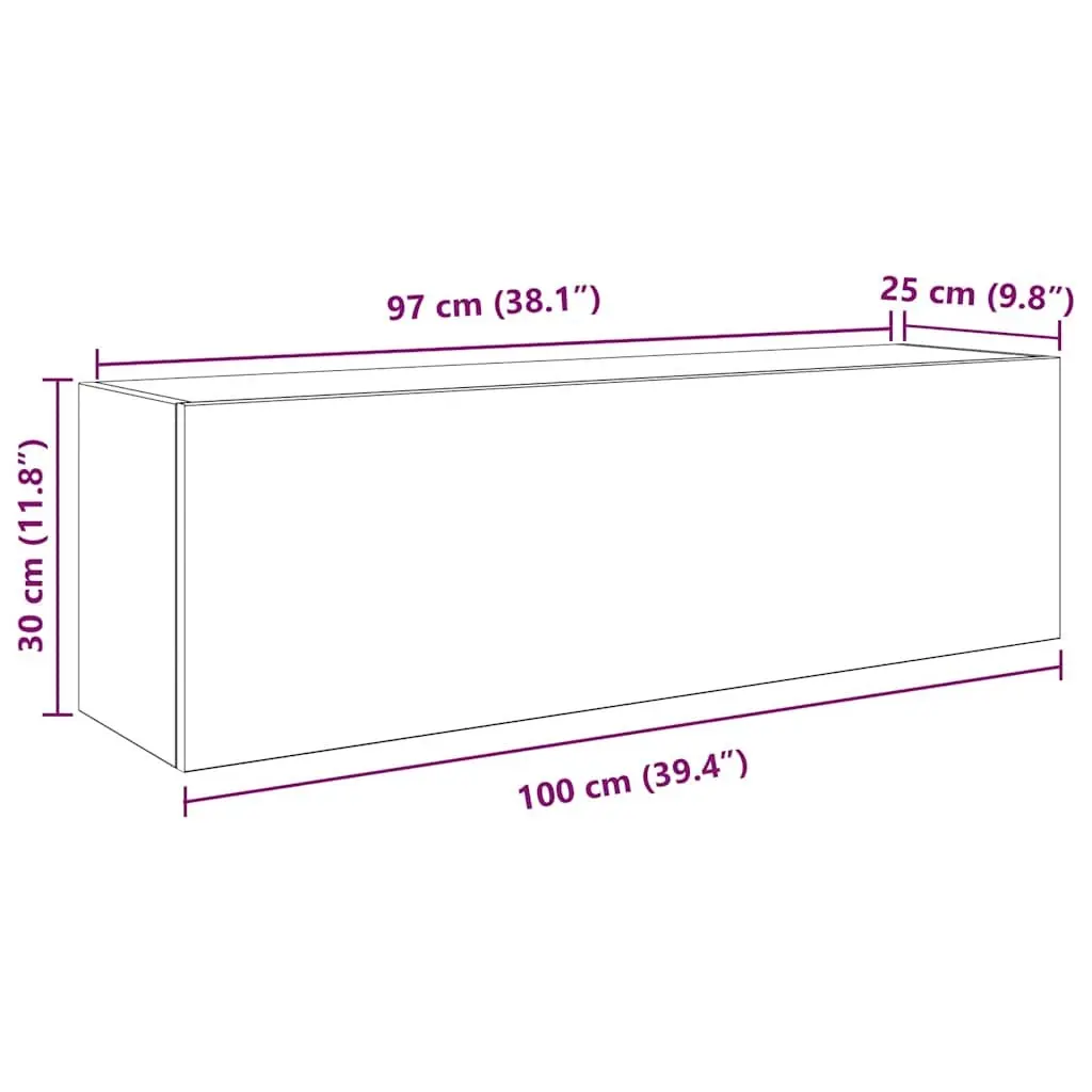 Bathroom Wall Cabinet Engineered Wood 100x25x30 cm White