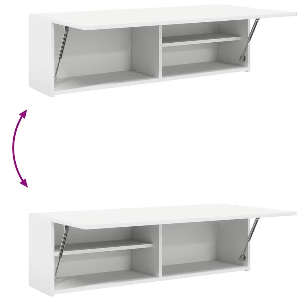 Bathroom Wall Cabinet Engineered Wood 100x25x30 cm White