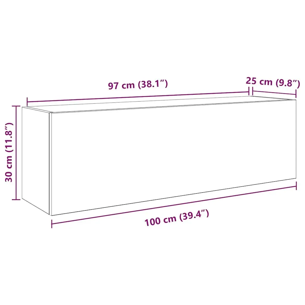 Bathroom Cabinet Engineered Wood 100x25x30 cm Grey