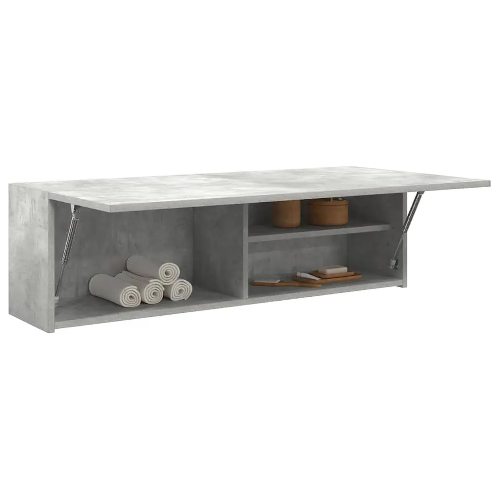 Bathroom Cabinet Engineered Wood 100x25x30 cm Grey