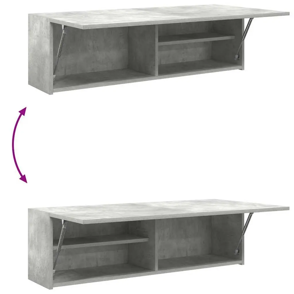 Bathroom Cabinet Engineered Wood 100x25x30 cm Grey