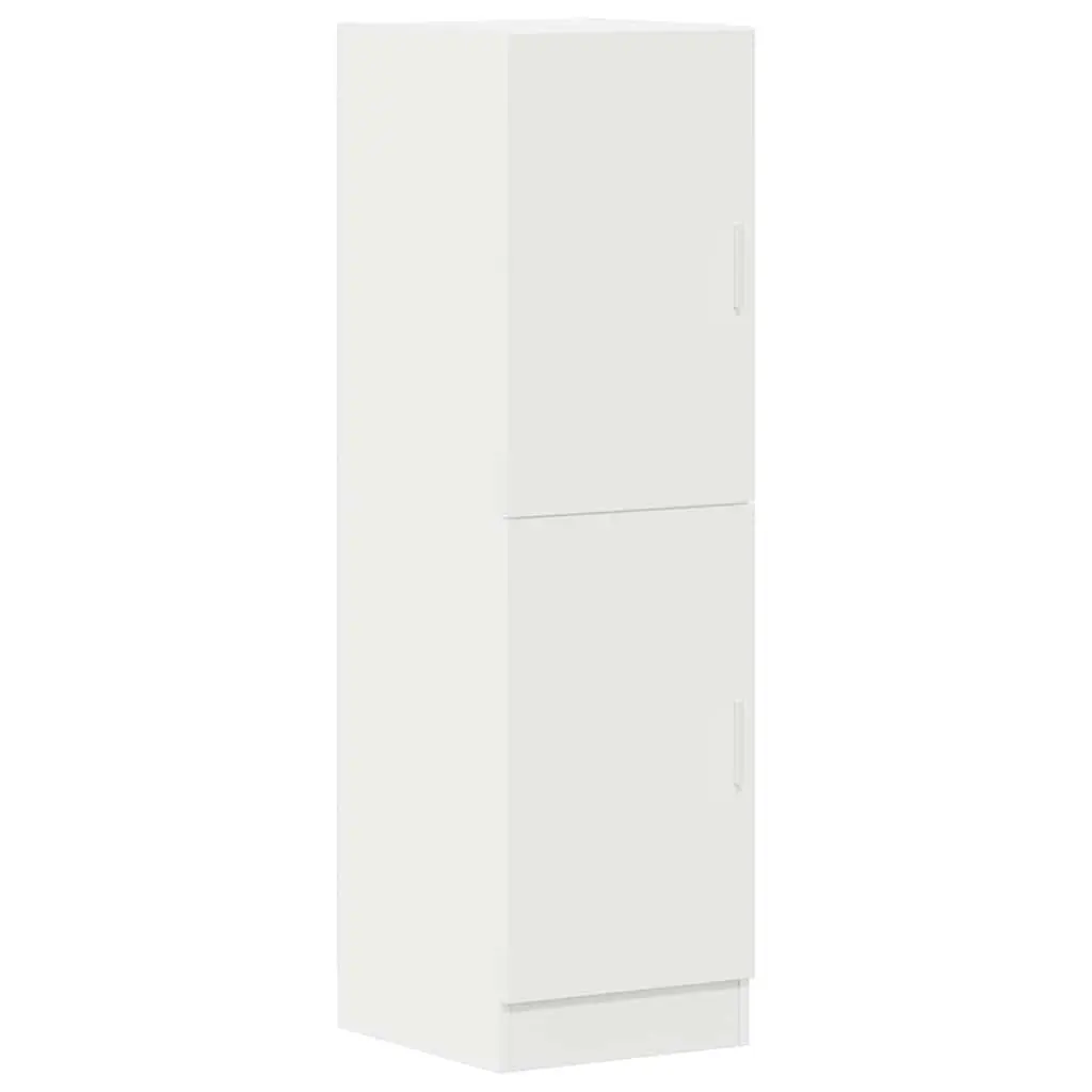 White Engineered Wood Kitchen Cabinet with Doors