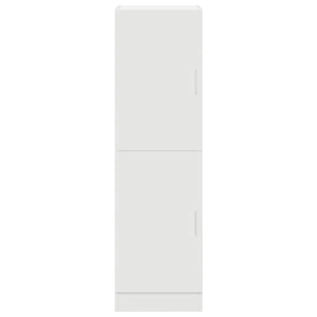 White Engineered Wood Kitchen Cabinet with Doors
