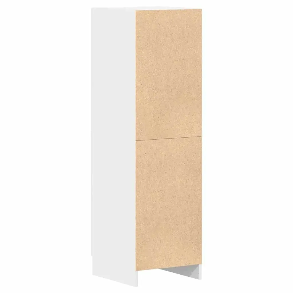 White Engineered Wood Kitchen Cabinet with Doors