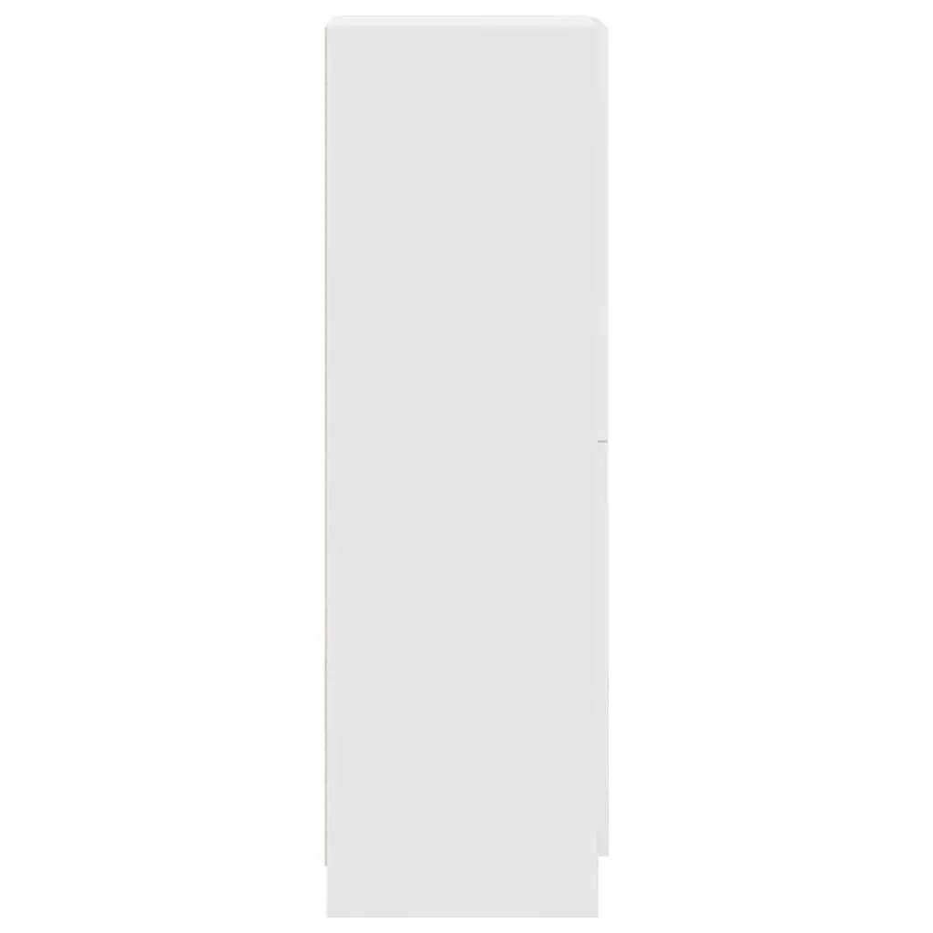 White Engineered Wood Kitchen Cabinet with Doors