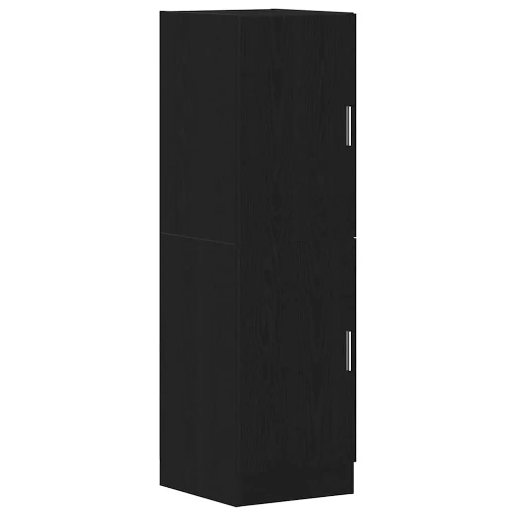 Black Kitchen Cabinet with Doors and Shelves