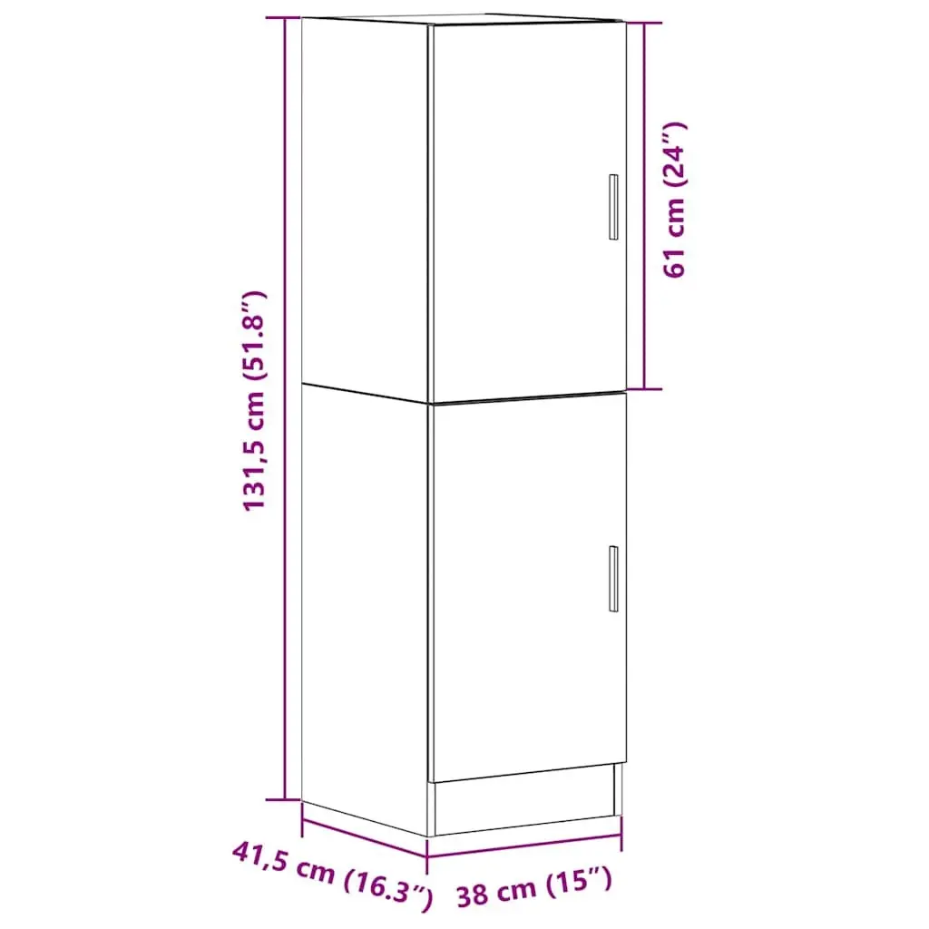 Sonoma Oak Kitchen Cabinet with Reversible Doors