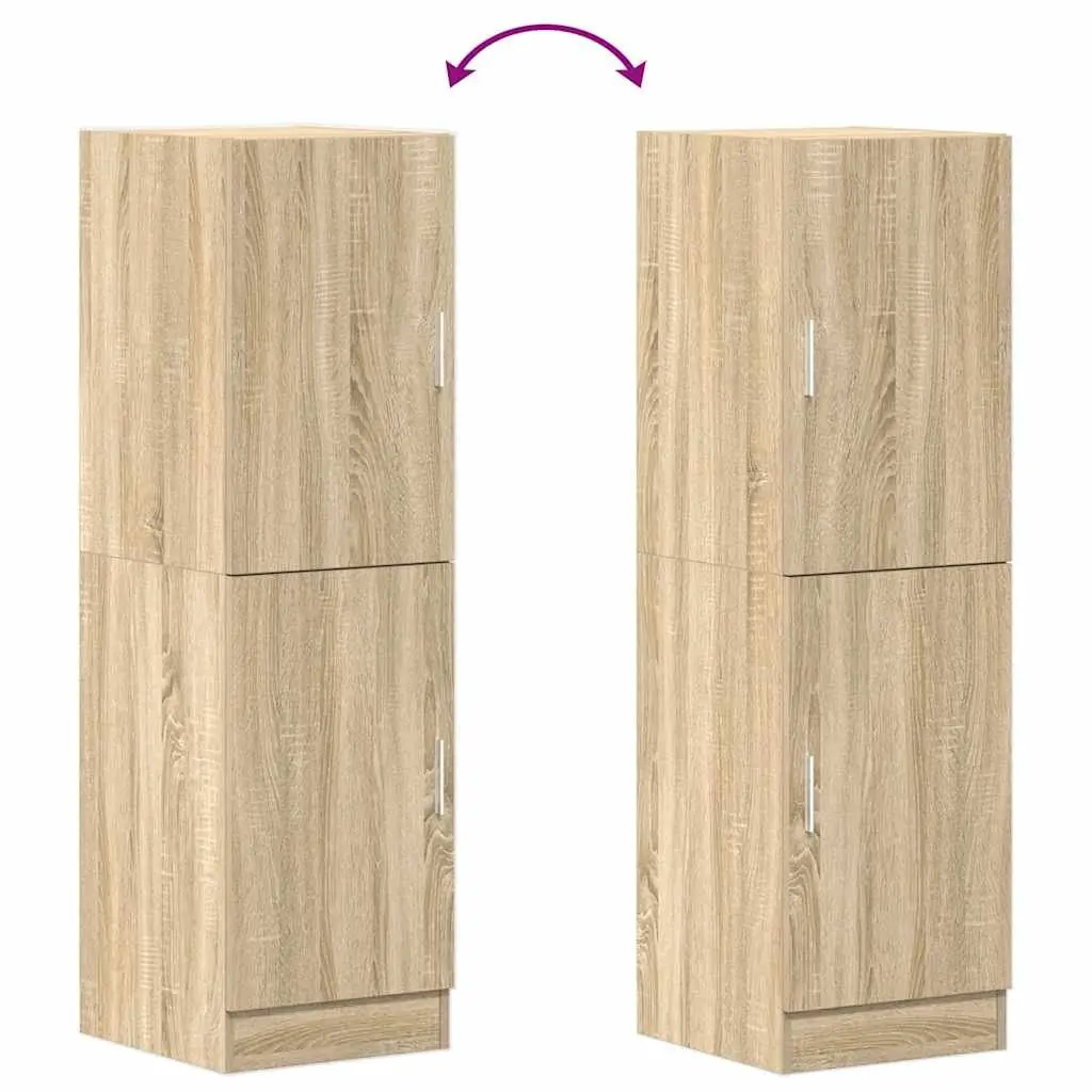 Sonoma Oak Kitchen Cabinet with Reversible Doors