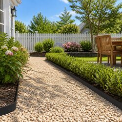 Black Steel Borders for Garden Lawn Edging - 50 pcs