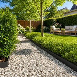 Durable Black Steel Garden Lawn Edging – 10 Piece Set