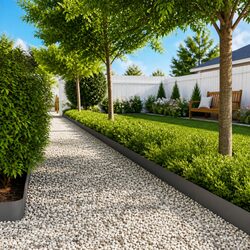 Durable Black Steel Lawn Edging, 10 pcs, 15x103 cm