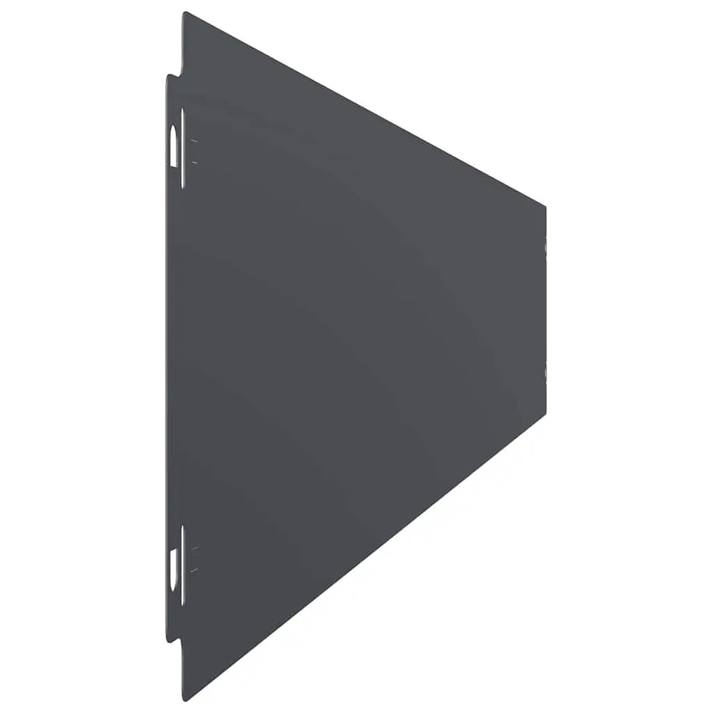 Lawn Edging Steel 15x103 cm Black 10 Piece