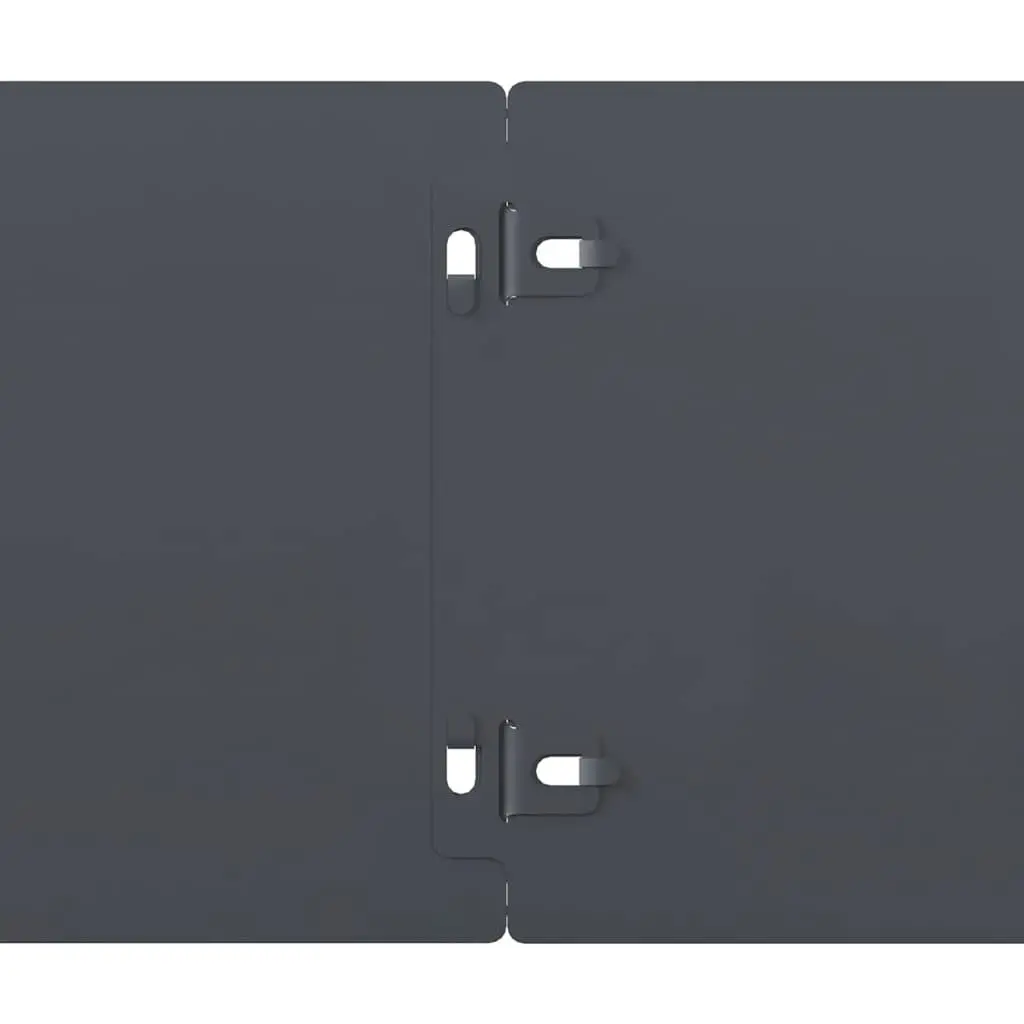 Lawn Edging Steel 15x103 cm Black 10 Piece