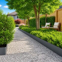 Durable Anthracite Steel Lawn Edging - 10 Pieces