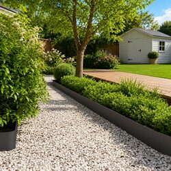 30 Pieces of Anthracite Steel Lawn Edging 20x103cm