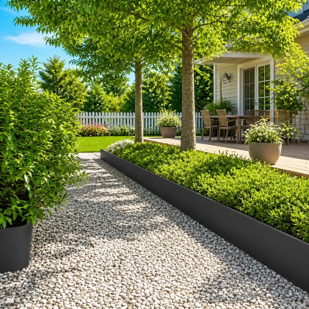 Lawn Edging Borders Cold-rolled Steel 25 x 103 cm White 10 Piece