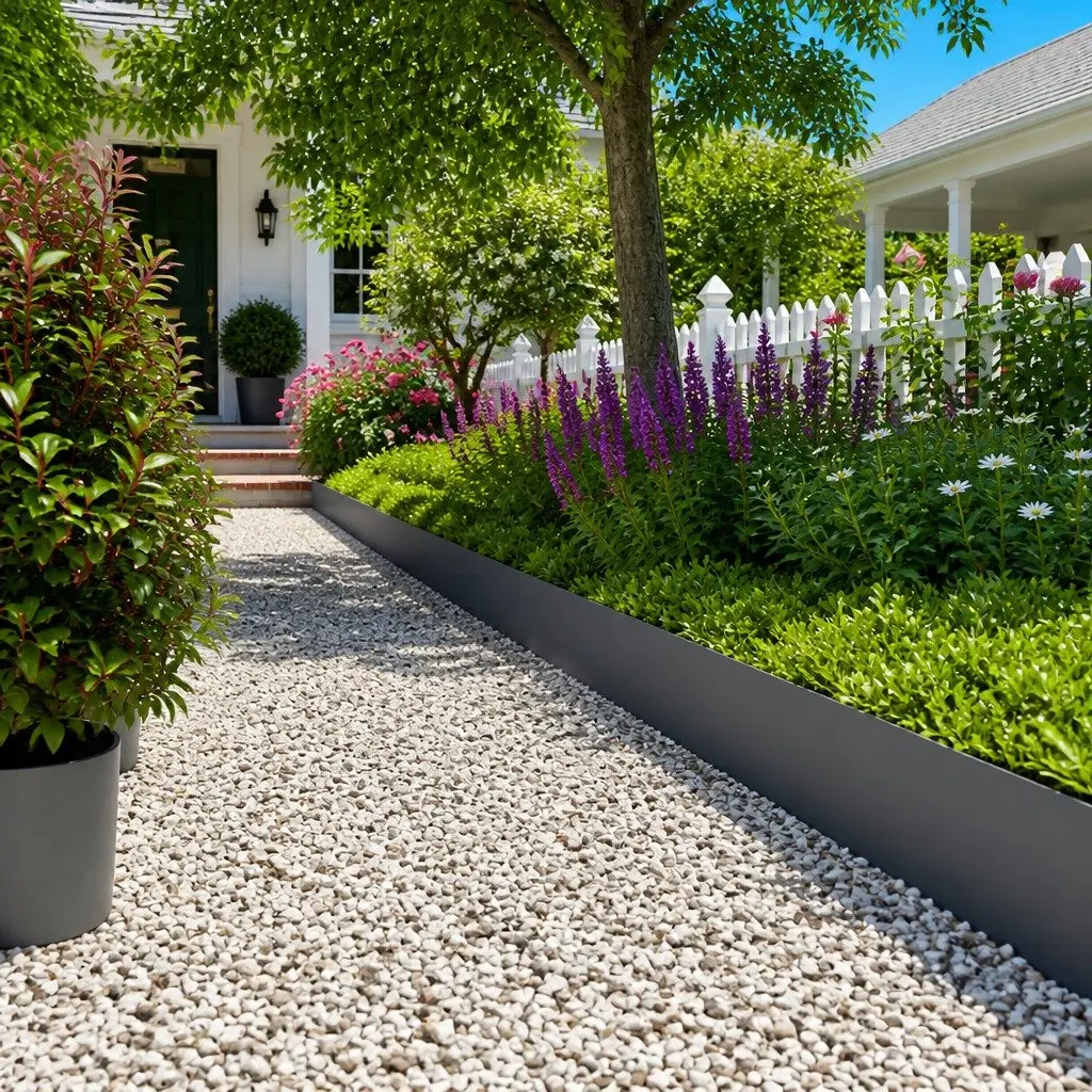 Garden Lawn Edging 10pcs 25x103cm Flexible Steel Bordering Border Landscape