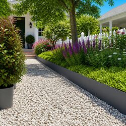 Durable Flexible Steel Garden Edging - 10pcs 25x103cm