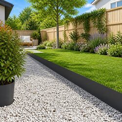 Durable Black Lawn Edging – 20 pcs 25x103 cm Steel