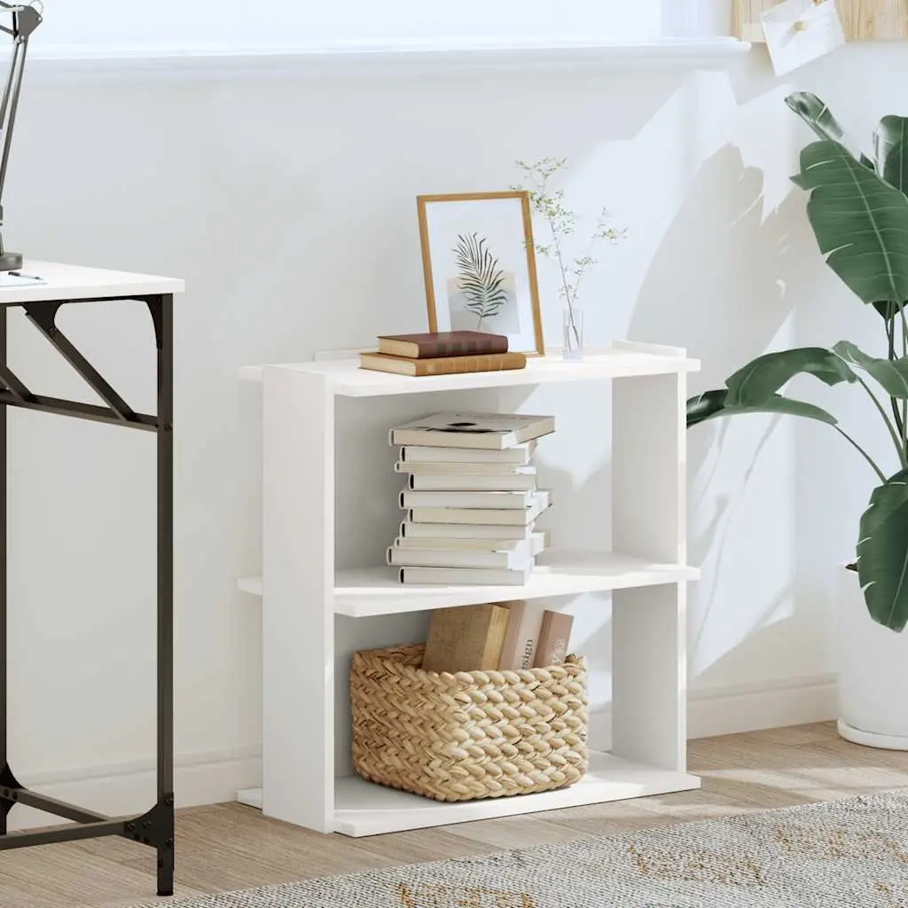 White 3-Tier Bookcase for Display & Storage