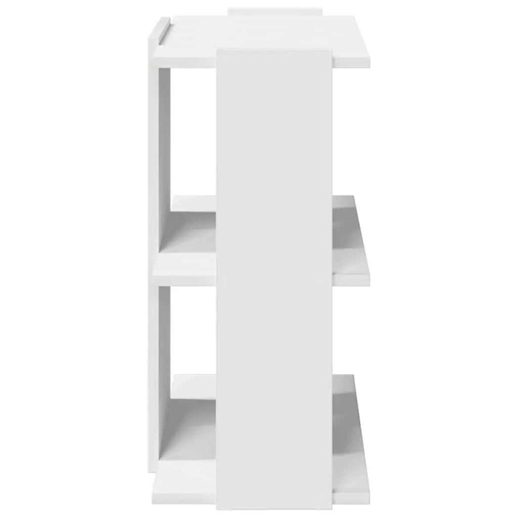 White 3-Tier Bookcase for Display & Storage