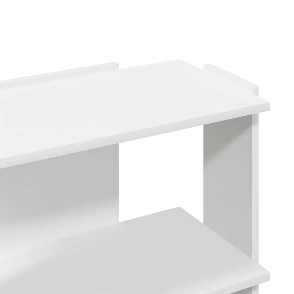 White 3-Tier Bookcase for Display & Storage