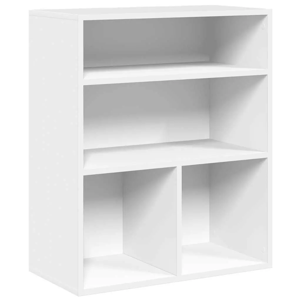 Book Cabinet Engineered Wood 60x30x71.5 cm White Storage Shelf Organiser Home