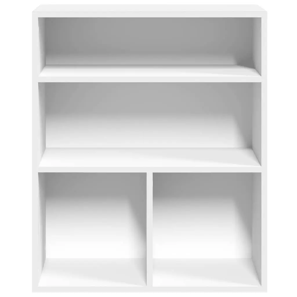 Book Cabinet Engineered Wood 60x30x71.5 cm White Storage Shelf Organiser Home