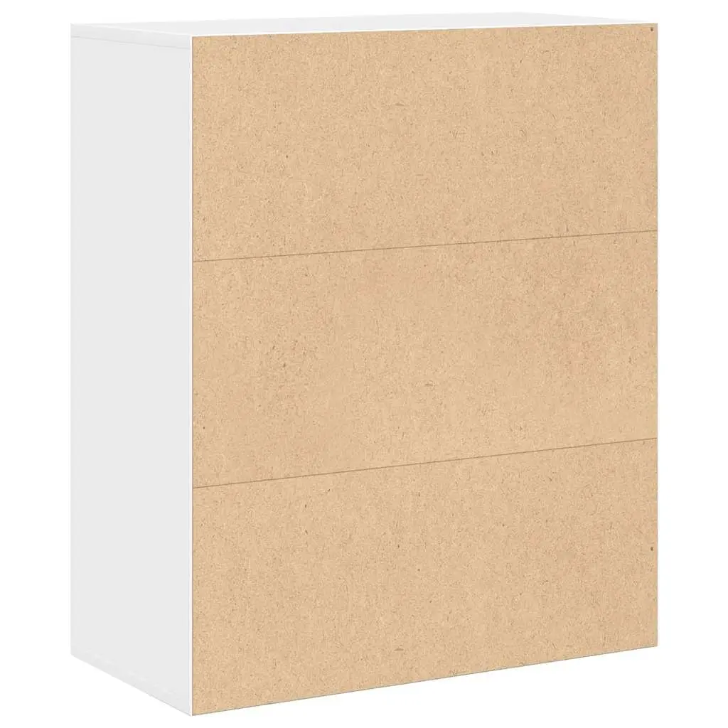 Book Cabinet Engineered Wood 60x30x71.5 cm White Storage Shelf Organiser Home