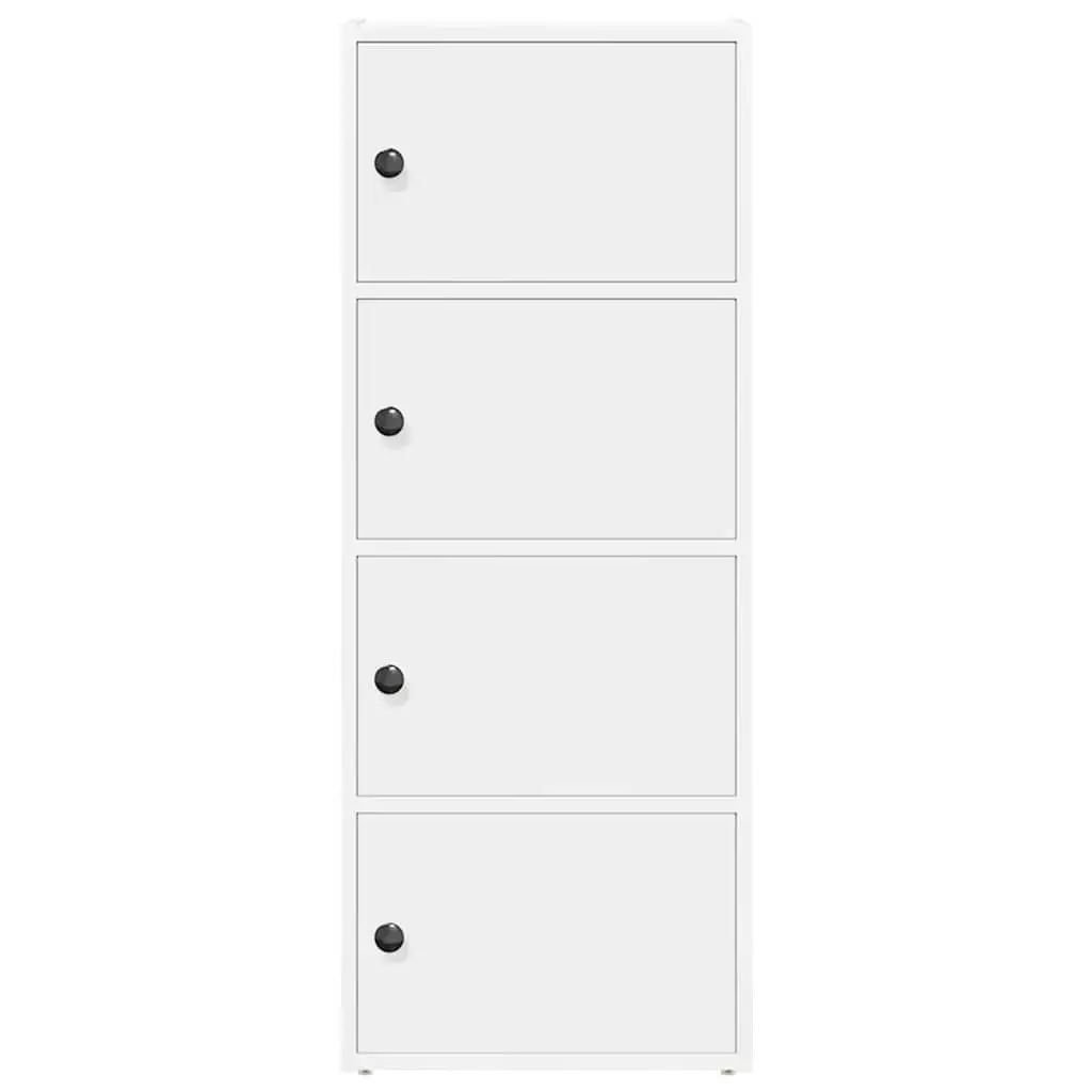 White Bookcase with Durable Structure 40x24x102cm