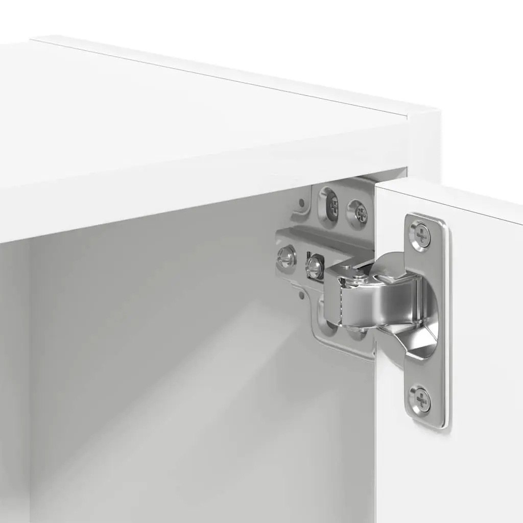 White Bookcase with Durable Structure 40x24x102cm