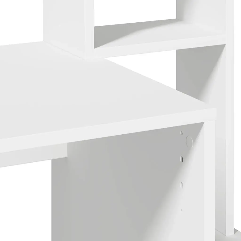 White Desk with Shelves for Home Office